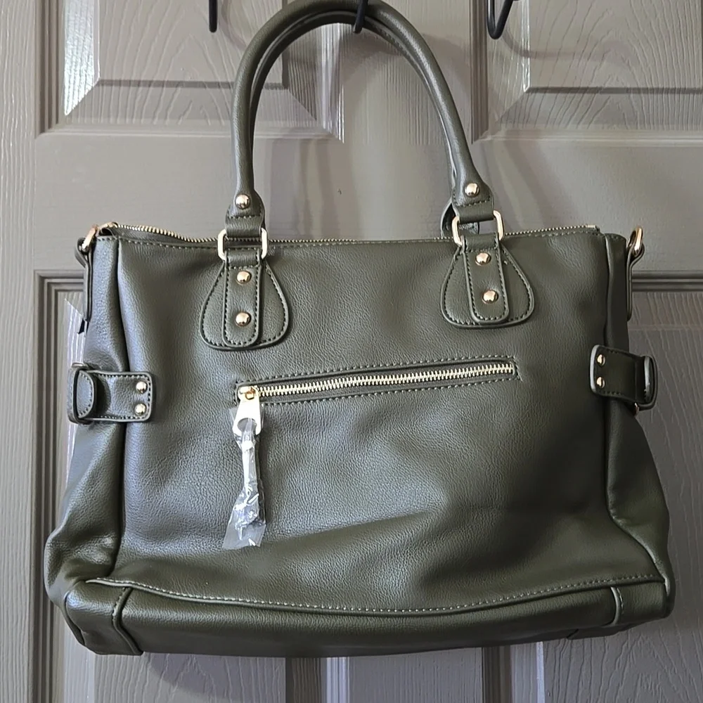 Elegant Dark Green Handbag - Picture 3 of 10